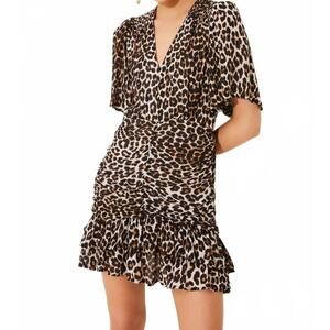 NEW SUNCOO robe cherry dress in beige